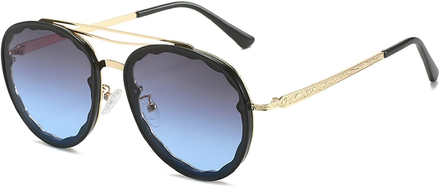 

Модные солнцезащитные очки с двойной оправой для женщин, роскошные солнцезащитные очки в крупной оправе, классические женские и мужские очки с защитой от УФ-излучения UV400, модель 549 Melrose, Grey Blue