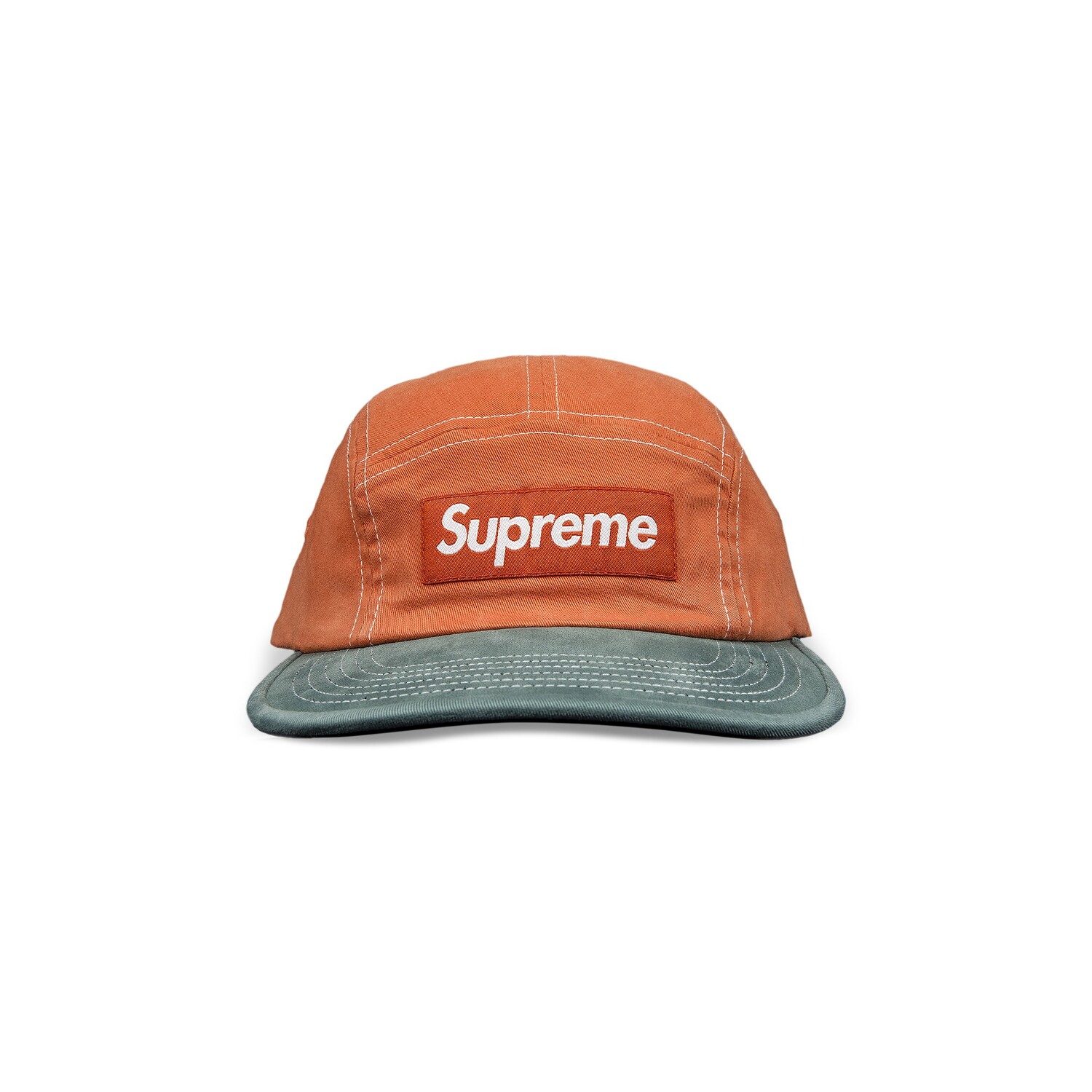 

Двухцветная кепка Supreme из твила Оранжевый