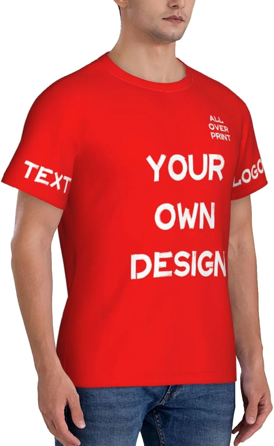 Футболка с принтом Custom Shirt с логотипом и текстом — фото 4