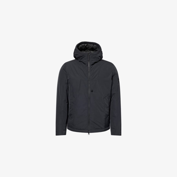 

Ветровка Stone Island твидовая с логотипом, черный