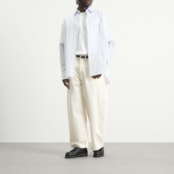 Рубашка в полоску Камарг Jacquemus, синий бежевый gouache print — фото 4
