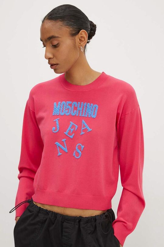 

Свитер Moschino Jeans, розовый