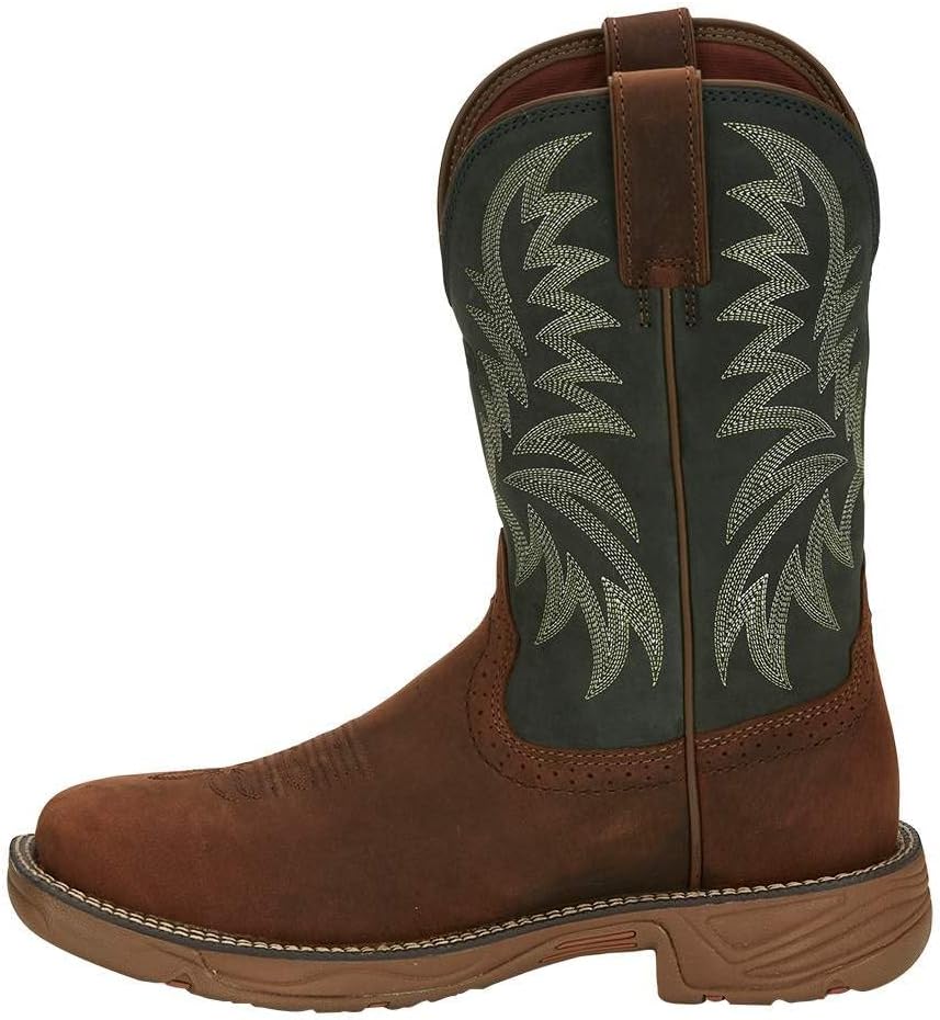 Мужские ботинки Justin Boot Company, орехово-коричневый, с верха из водяного буйвола, размер 11, лесной зеленый — фото 3