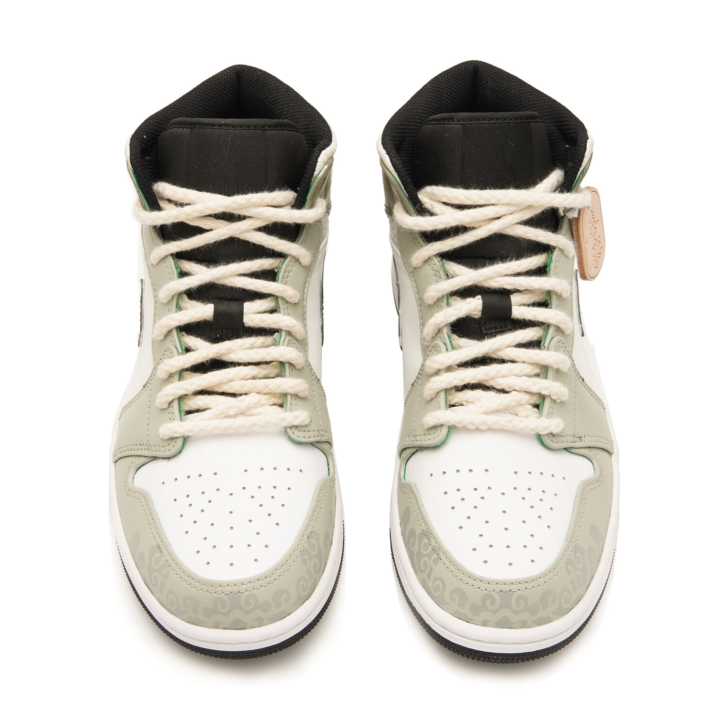 Кроссовки Air Jordan 1 Vintage Basketball Shoes Men Mid-Top White Coffee — фото 3
