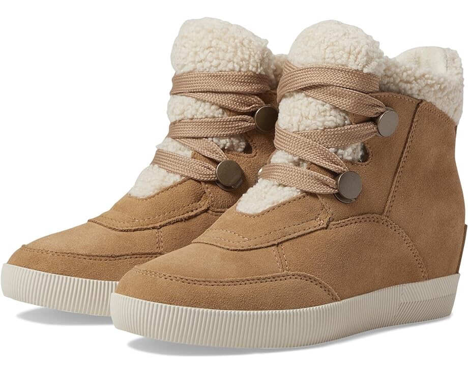 

Ботинки SOREL Out N About Cozy Wedge, цвет Tawny Buff/Sea Salt