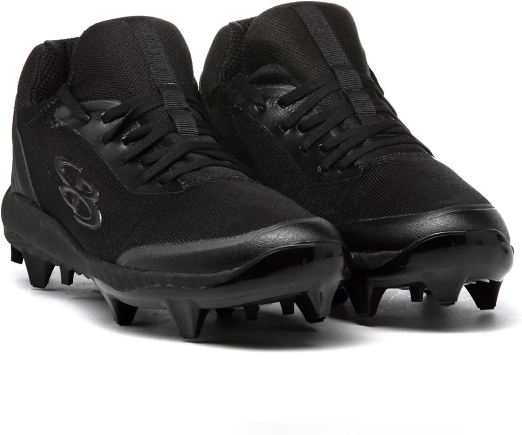 Мужские бутсы Boombah Raptor с формованными шипами - несколько вариантов цвета - разные размеры, черный — фото 4