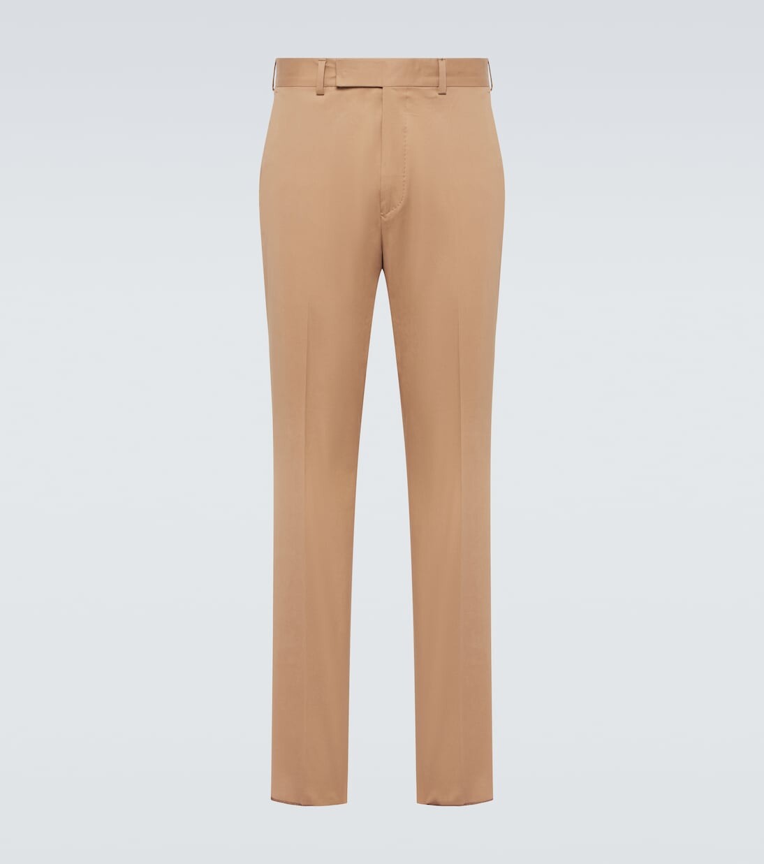 

Костюмные брюки из смесового хлопка Zegna, бежевый