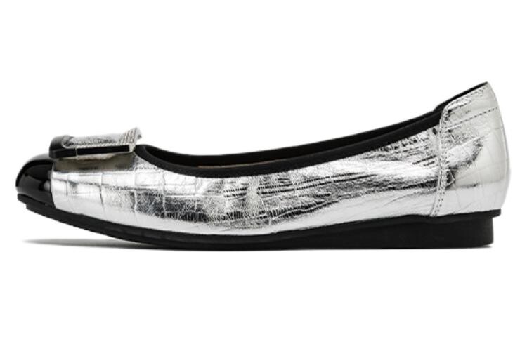 Туфли женские повседневные Women's Casual Shoes Women's Silver Black Aokang