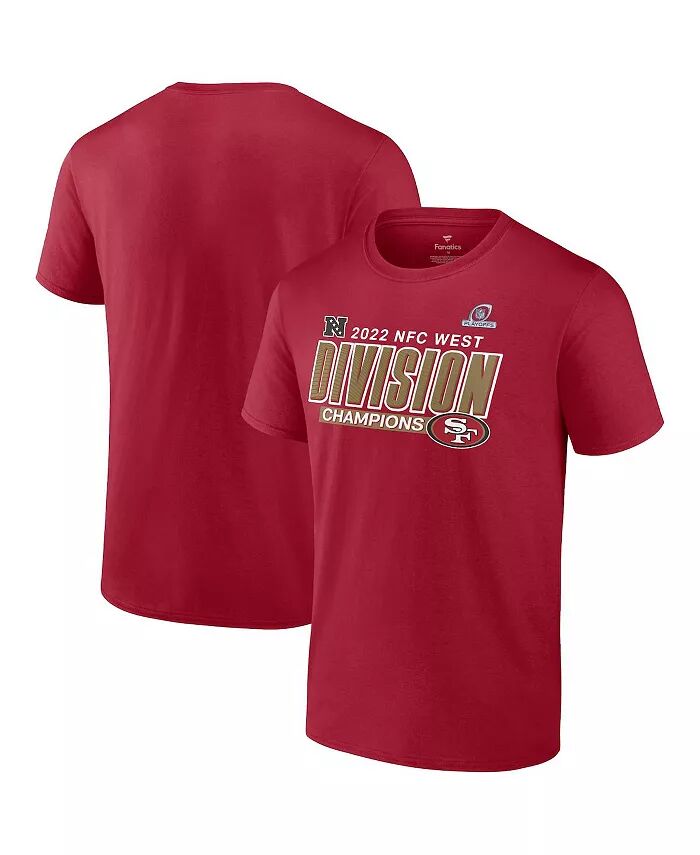 

Мужская футболка Scarlet San Francisco 49ers 2022 NFC West Division Champions Big and Tall Divide and Conquer Fanatics
