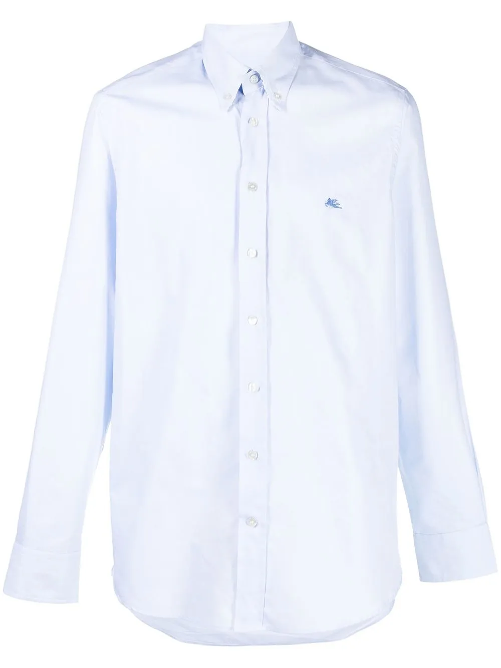 

Рубашка с вышитым логотипом ETRO, синий