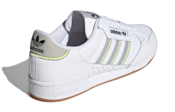 Кроссовки оригинальные континентальные 80 полосок Adidas, серебряный — фото 4