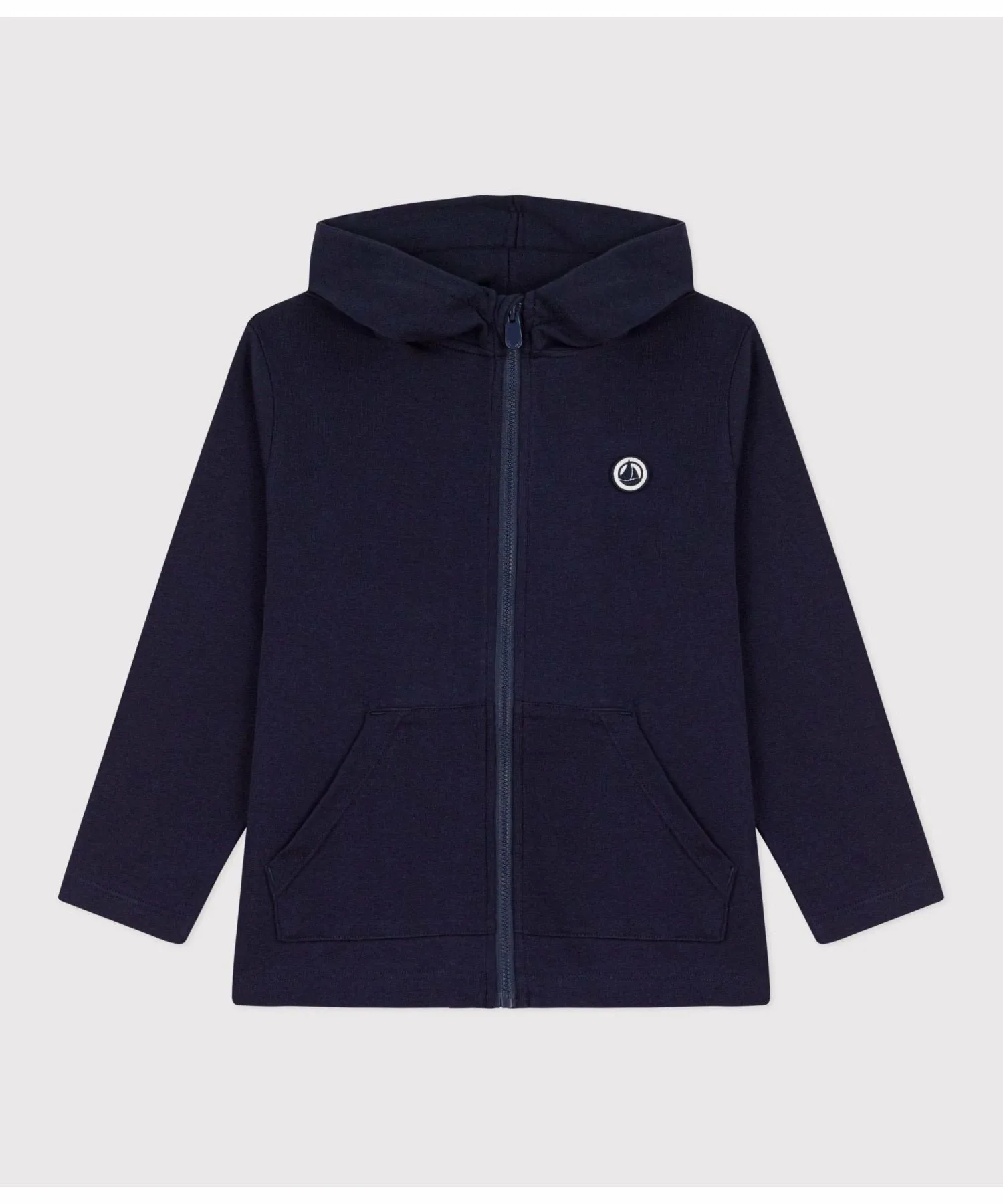 Хлопковая толстовка на молнии PETIT BATEAU, Navy