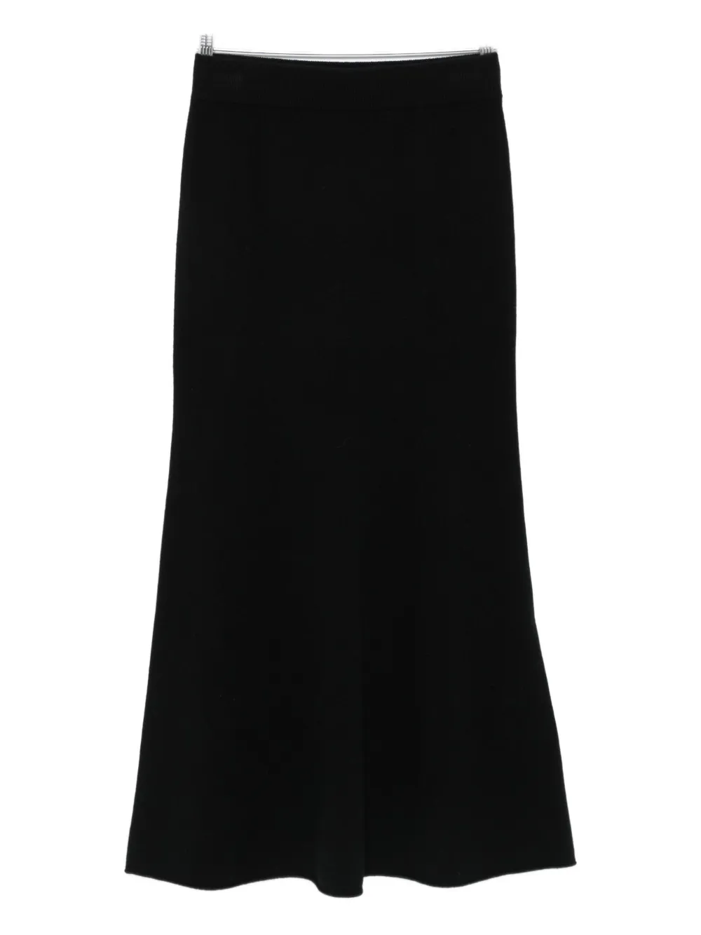 

Вязаная миди-юбка клеш в рубчик Drykorn, черный