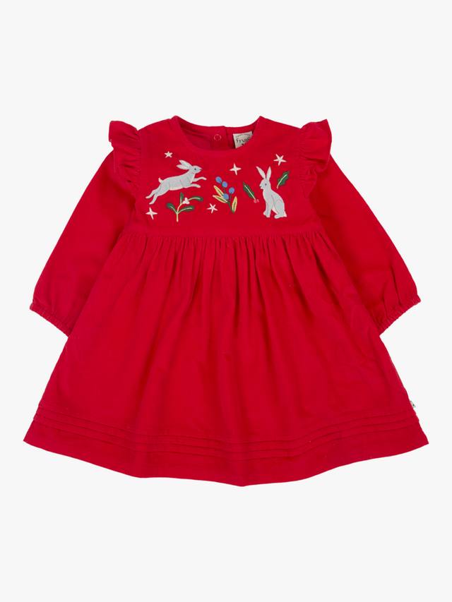 

Детское платье-сарафан Maud из органического хлопка с длинными рукавами и вышивкой Frugi