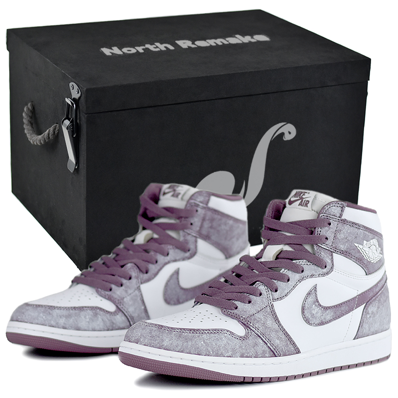 

Jordan Винтажные баскетбольные кроссовки Air 1 High Top унисекс классического стиля фиолетовые - подарочная коробка премиум-класса 4, цвет Classical Style Purple-High-End Gift Box 4
