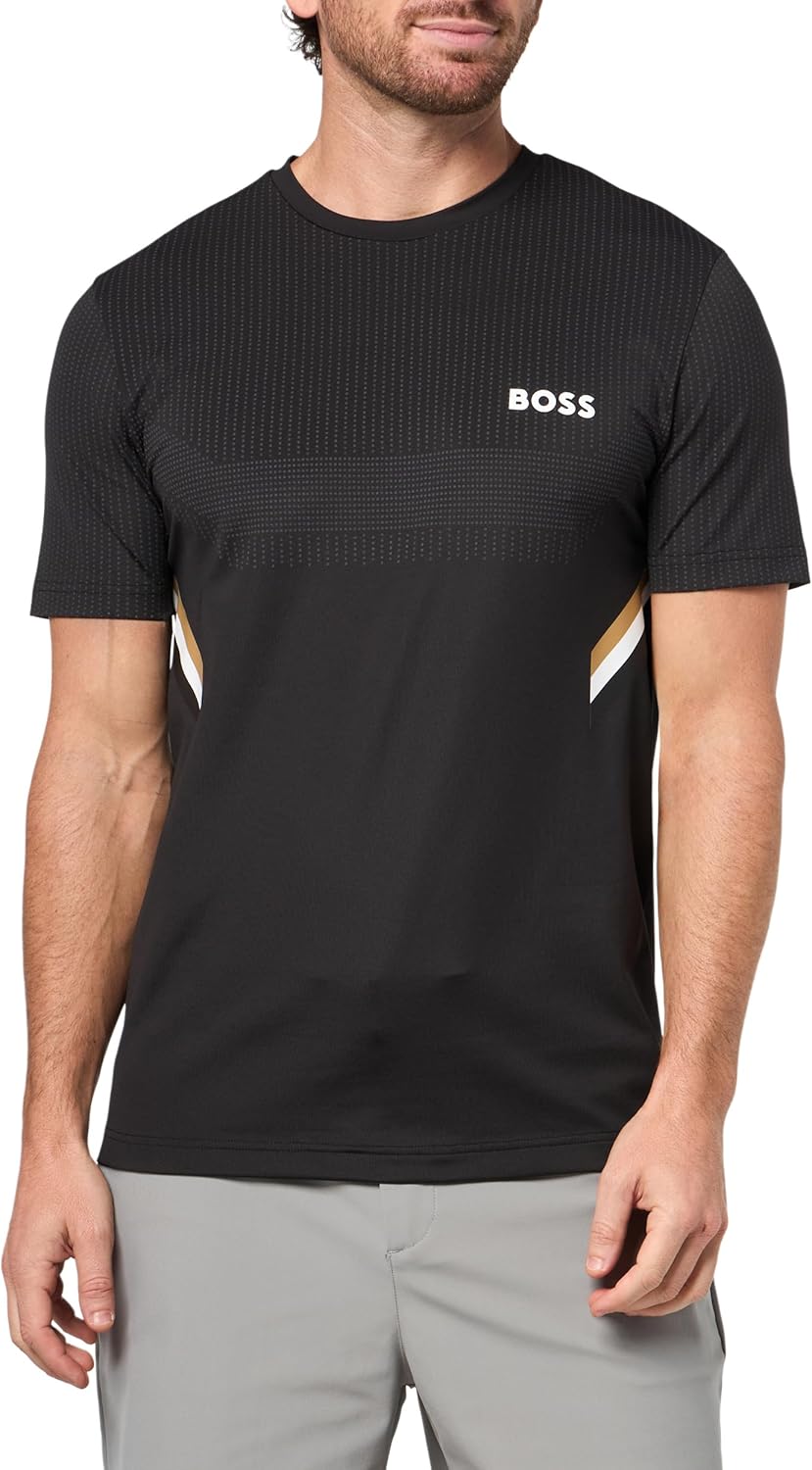 

Мужская техническая футболка BOSS Performance, Black Gloss, Черный, Мужская техническая футболка BOSS Performance, Black Gloss