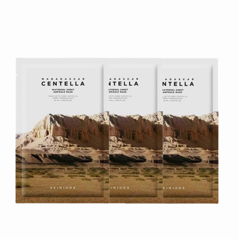 

Гидрогелевая маска для лица Centella Asiatica успокаивающая увлажняющая 5 шт/уп SKIN1004, 3 Pcs