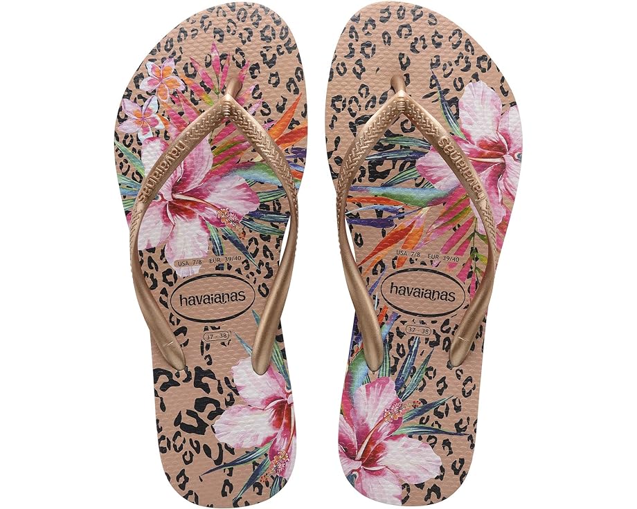 

Сандалии Havaianas Slim Animal Floral Flip Flop, цвет Crocus Rose