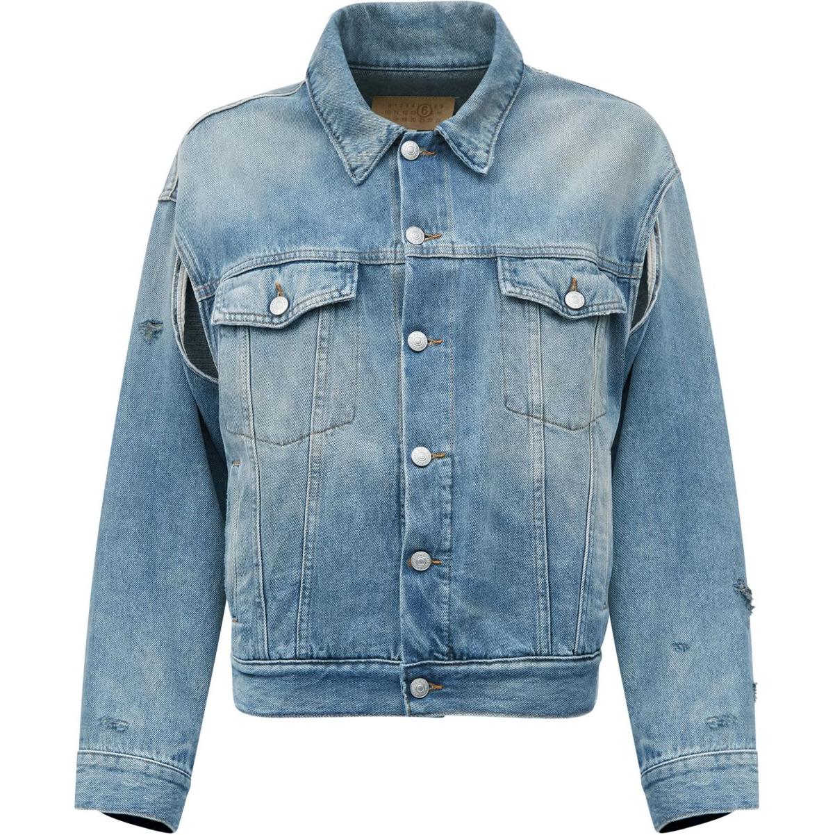 

MM6 Maison Margiela Джинсовая куртка с одинарной строчкой, Indigo