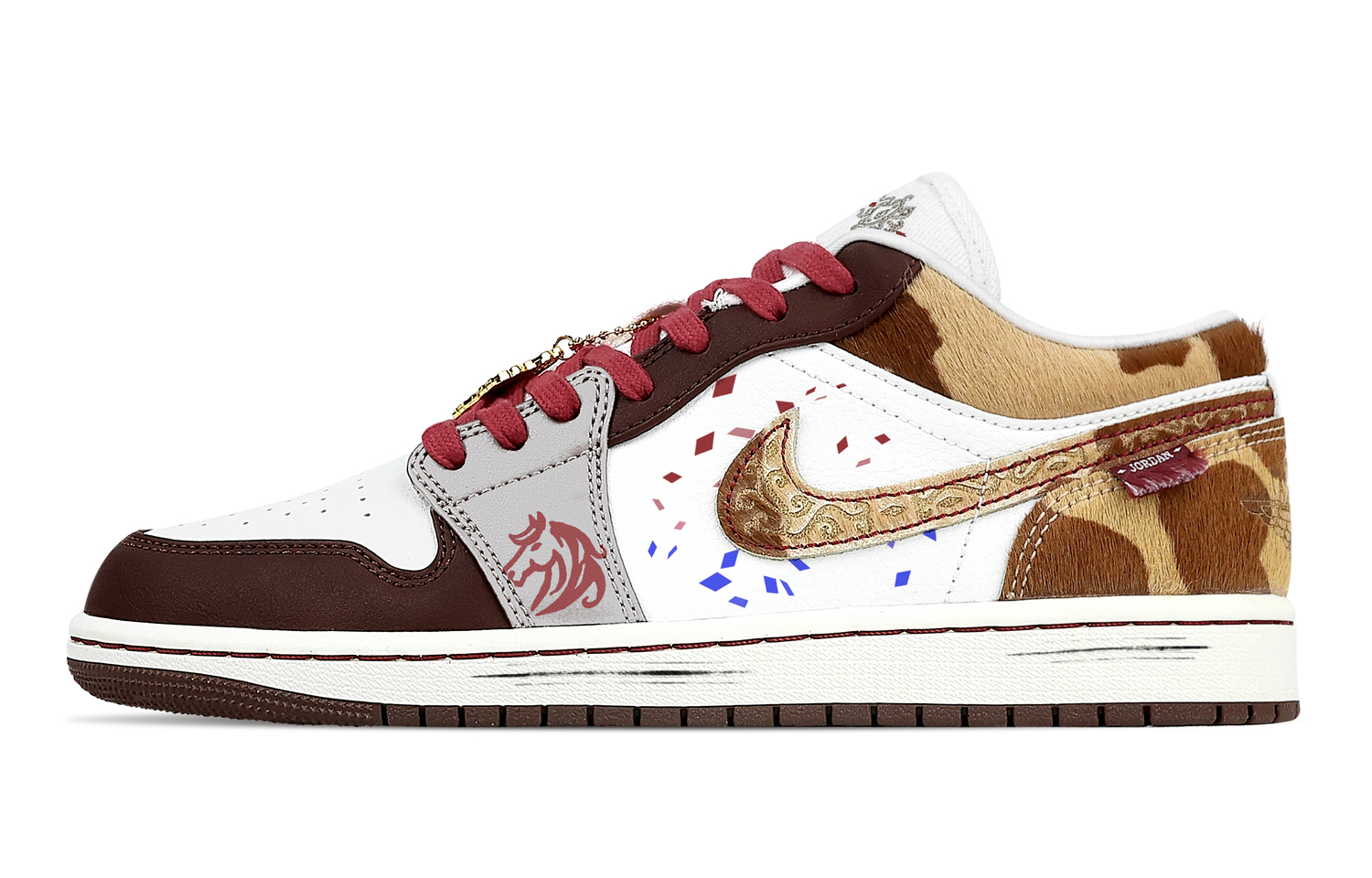 

Jordan Кроссовки Air 1 Galloping Color Low top Vintage мужские, цвет Brown Gray