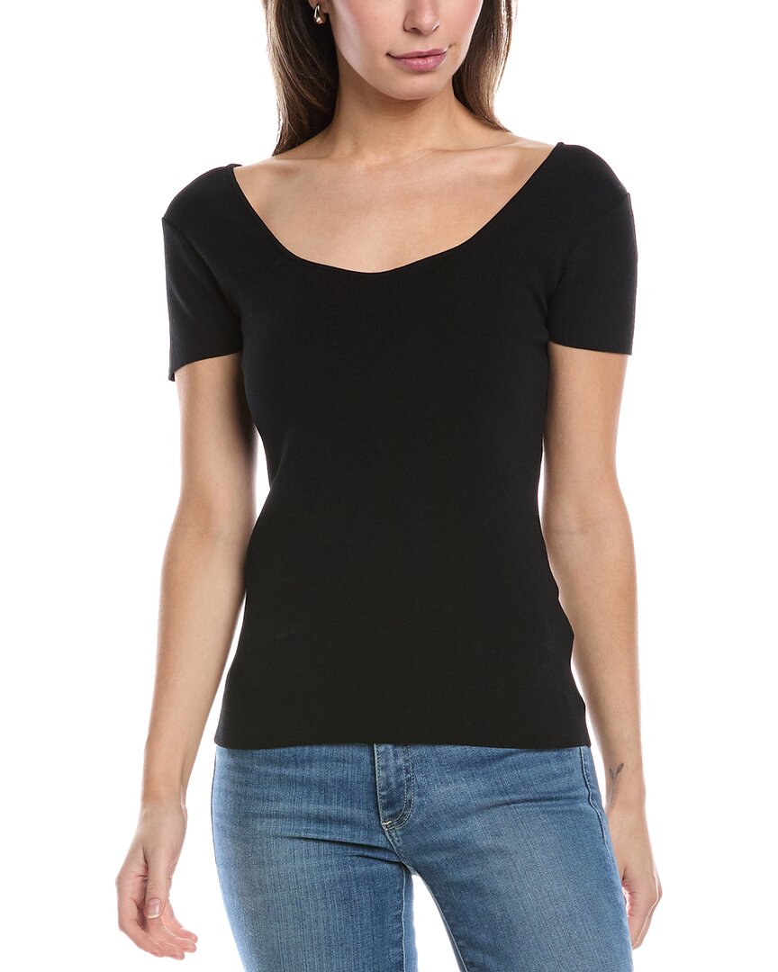 

Свитер в рубчик Elie Tahari Sweetheart, черный
