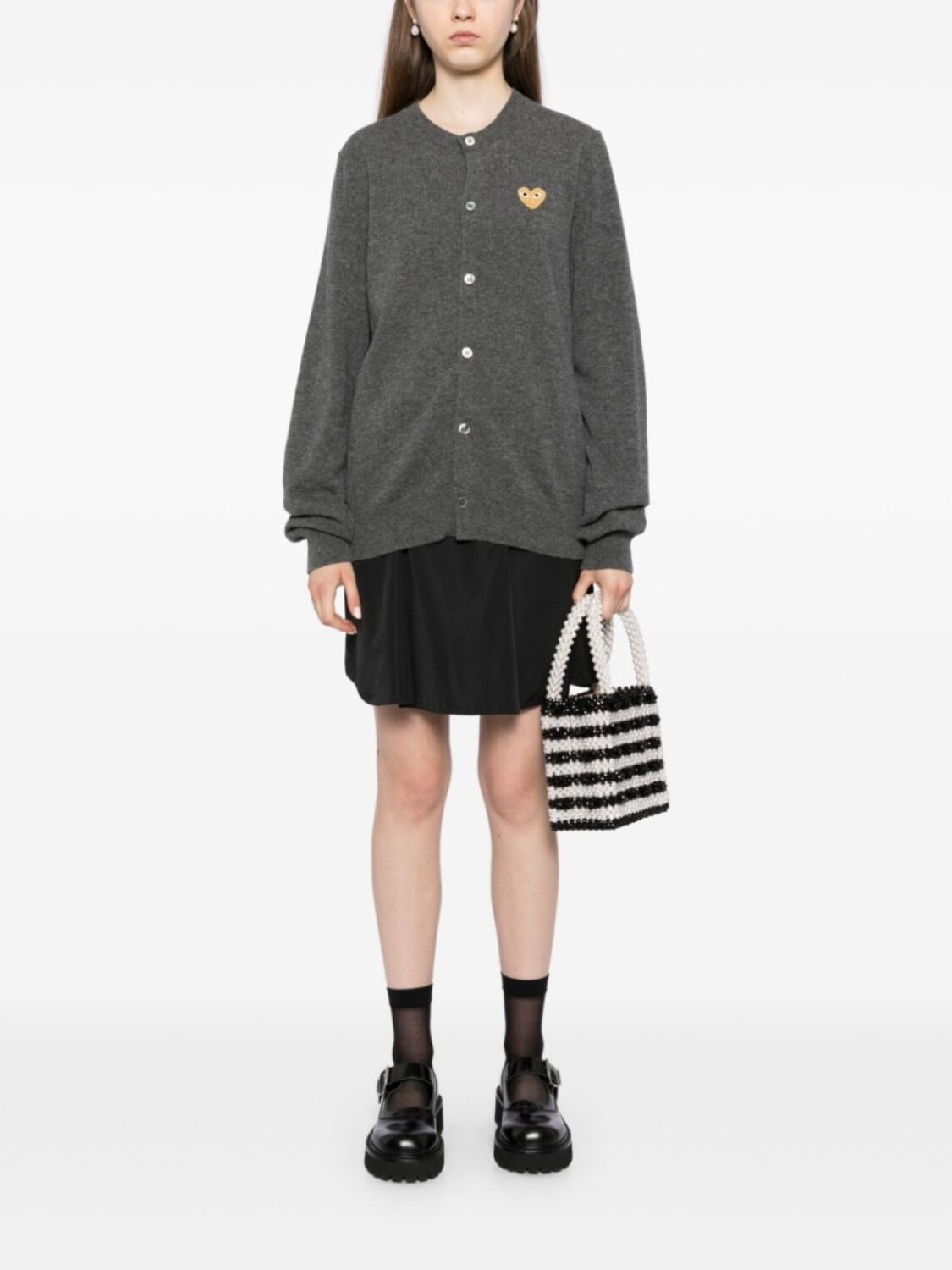

Comme Des Garçons Play шерстяной кардиган, серый