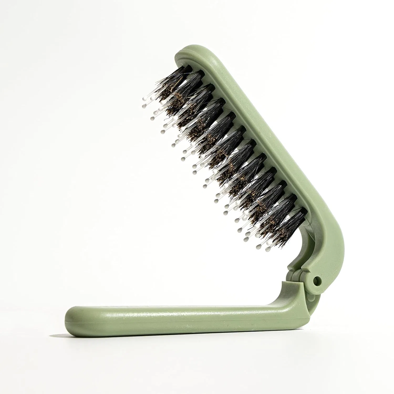 Складная мини-щетка для волос Uffy Travel Boar Bristles Uffy, Pistachio