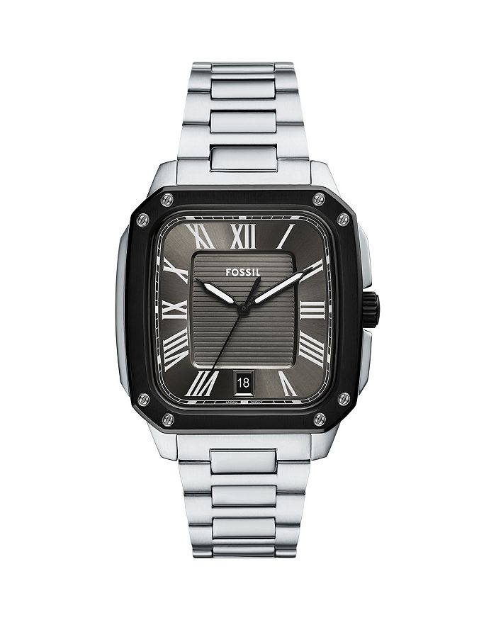 

Часы Crosby, 30 мм x 42 мм Fossil, серый