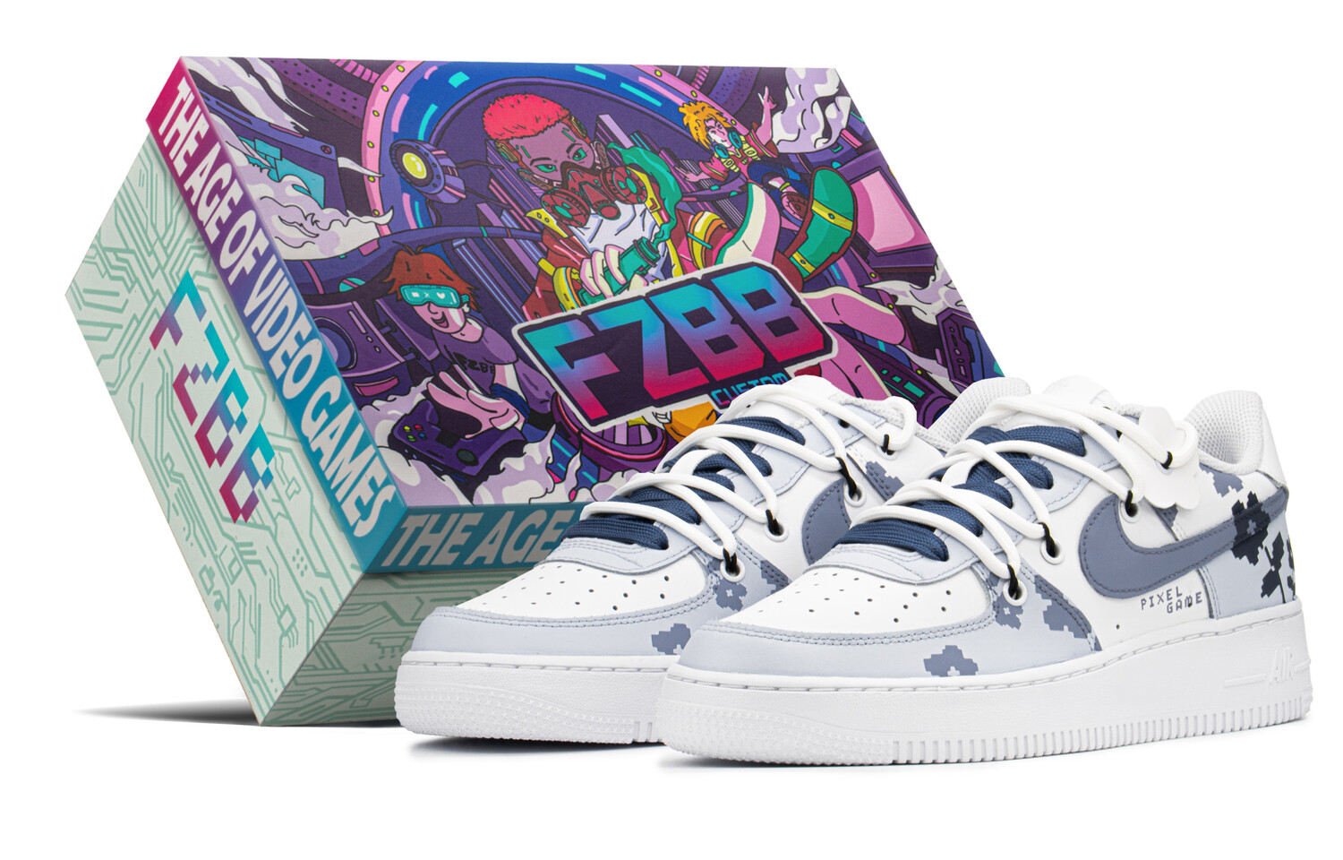 

Кроссовки Nike Air Force 1 Skateboard Shoes Women's Low-Top Blue White
