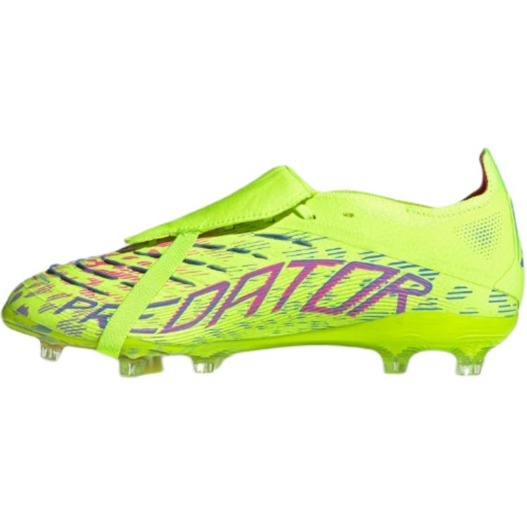 Adidas Predator Elite нескользящие износостойкие низкие детские футбольные бутсы Bright Lemon/Bright Pink/Fusion Blue — фото 3