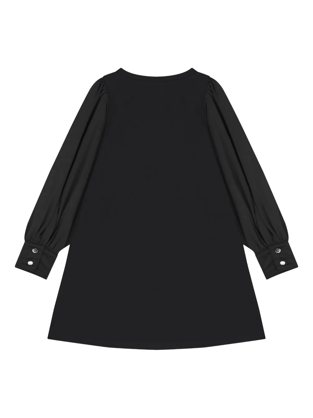 Платье с длинными рукавами, украшенное стразами Givenchy Kids, черный — фото 2