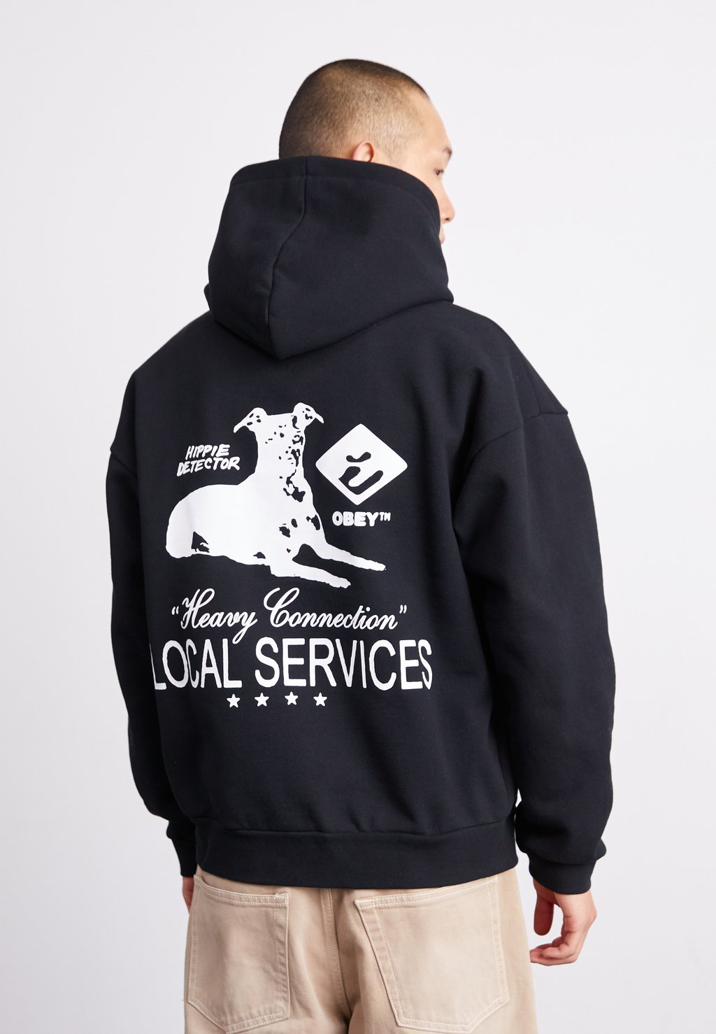 

Толстовка SERVICES EXTRA HEAVY HOOD Obey Clothing, черный