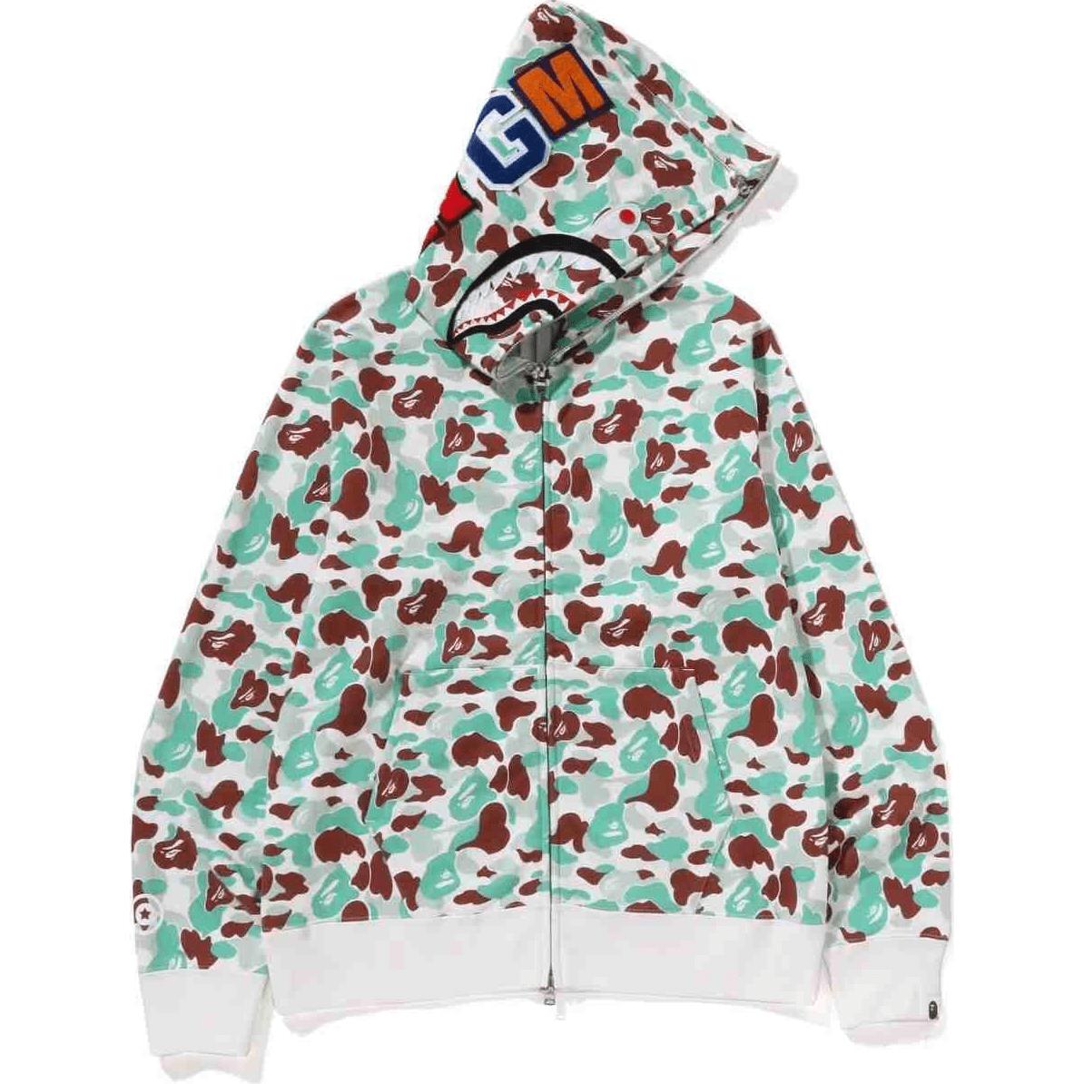 

Бейп сторе милан отдельная акула худи на молнии A BATHING APE, коричневый