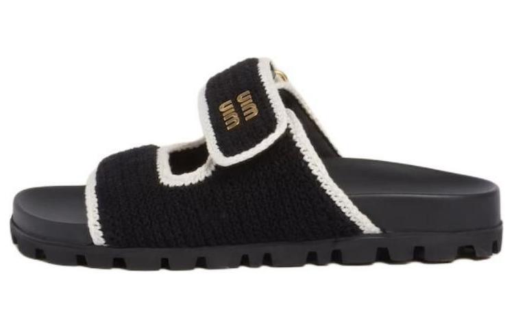 Женские слайдеры MIU MIU черные