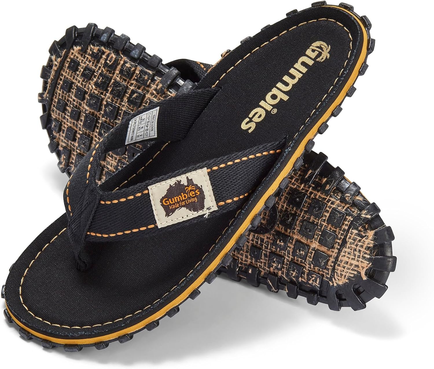 

Сланцы Gumbies Islander, Унисекс классические сланцы из ткани с подошвой из переработанной резины и стелькой из хлопка, Контурные, легкие и удобные для повседневной носки, черный