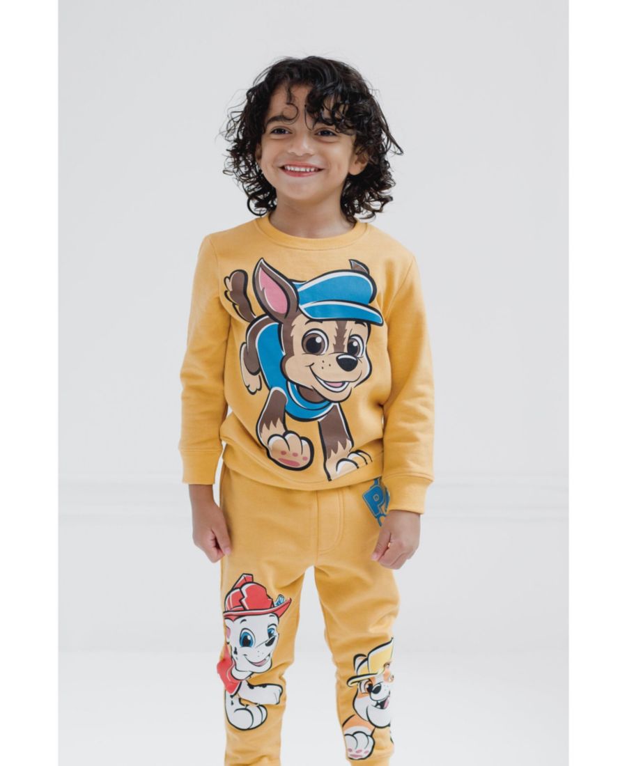 Комплект одежды для мальчика: флисовая толстовка и штаны Paw Patrol, Mustard yellow — фото 4