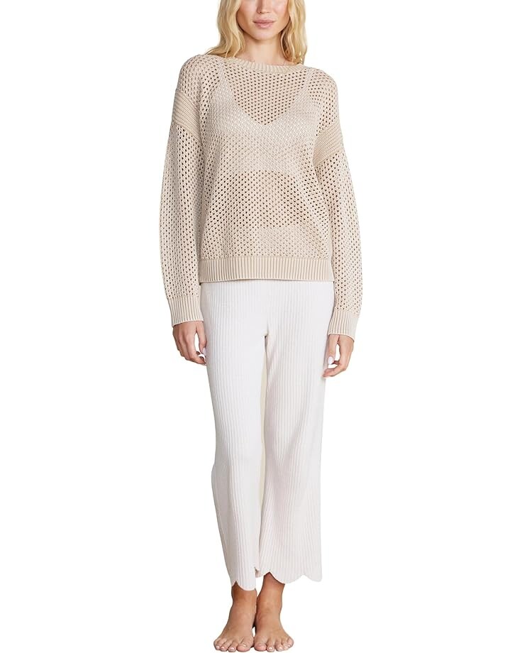 

Свитер Barefoot Dreams Sunbleached Open Stitch Pullover, цвет Stone