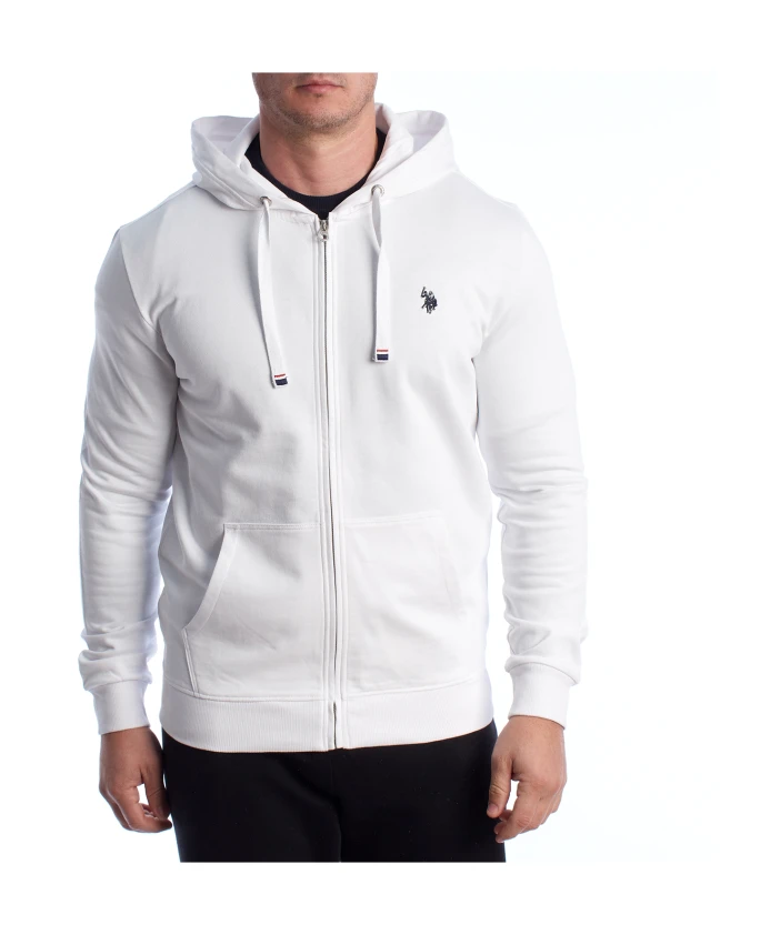 

Толстовка с капюшоном и застежкой-молнией по всей длине. U.S. Polo Assn., белый
