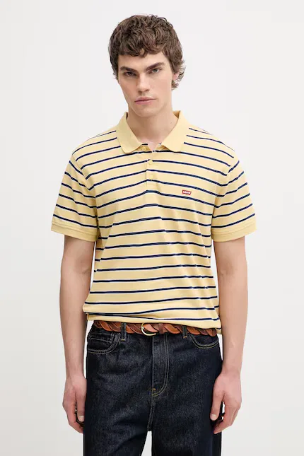 Поло с полосками HM Levi's, желтый