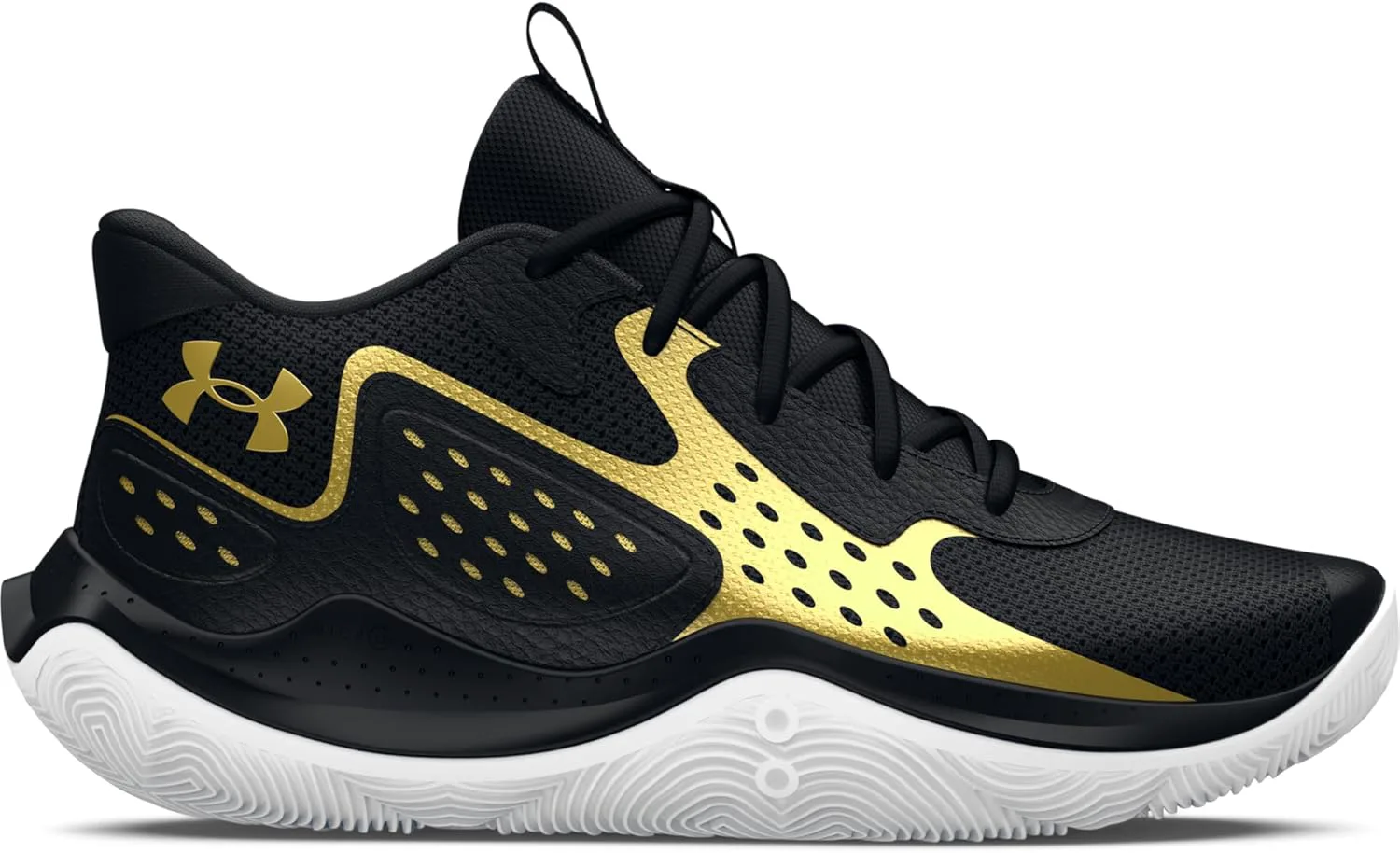 Баскетбольные кроссовки Under Armour Men's Ua Jet '23, черный/металлик золотой