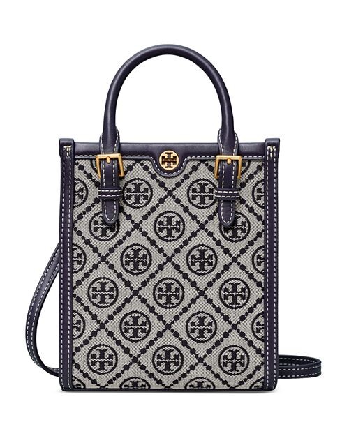 

Маленькая сумка-тоут с монограммой T Tory Burch, цвет Blue