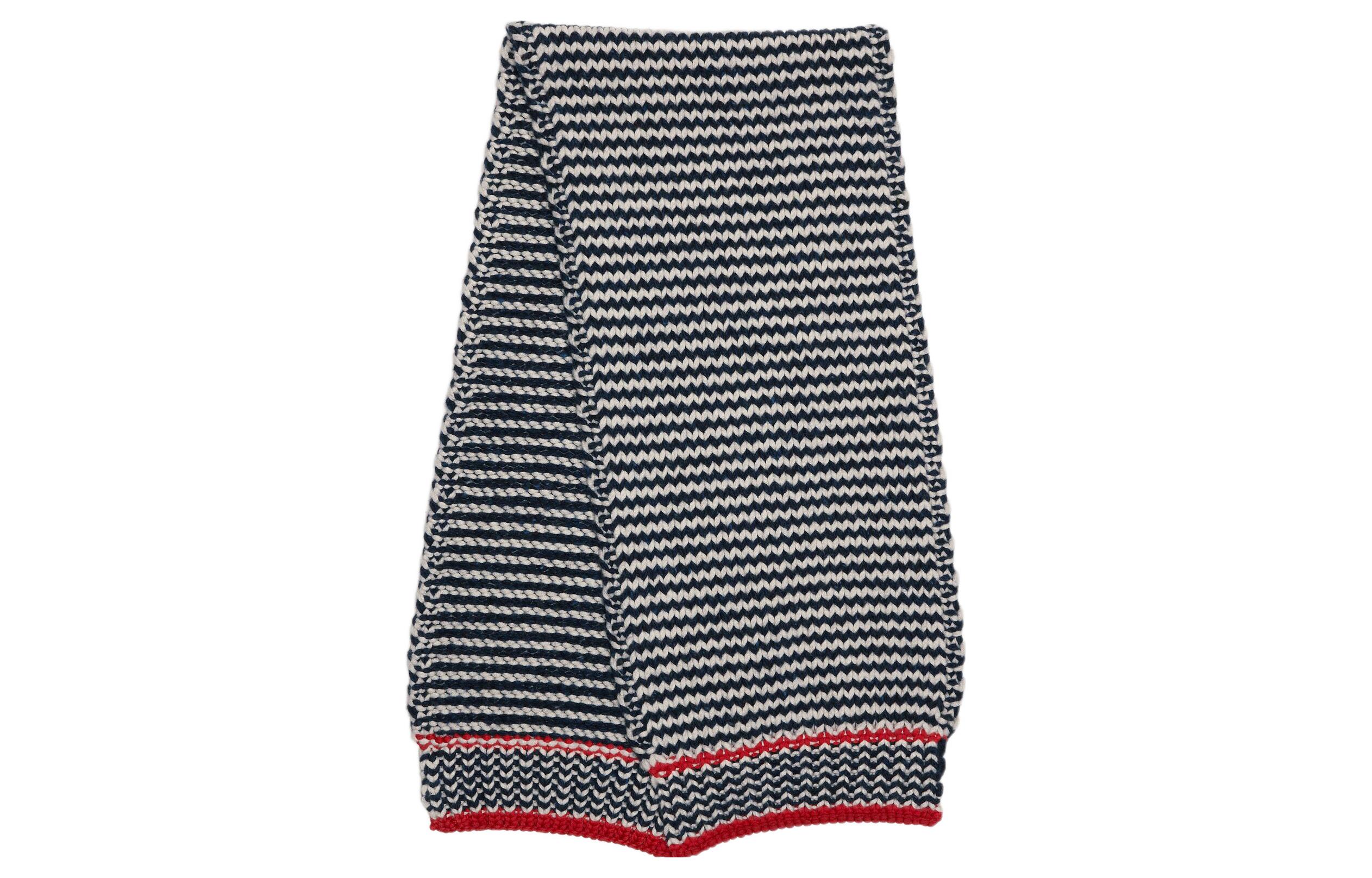 

Bottega Veneta Вязаный шарф мужской Ink Blue/White