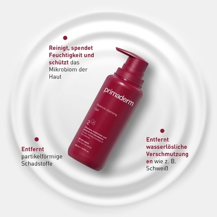 Гель для умывания Prima-Derm — Primaderm Balance Cleansing Gel Face Cleansing Увлажняет и защищает микробиом для всех, 200 мл — фото 3