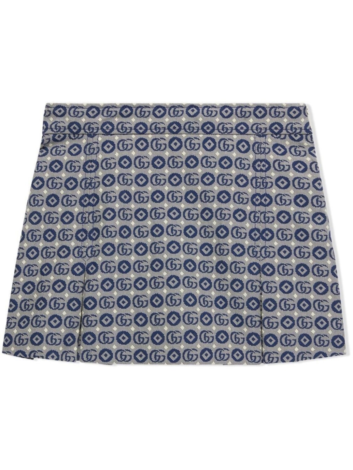 

Gucci Kids жаккардовая юбка с логотипом Double G, синий