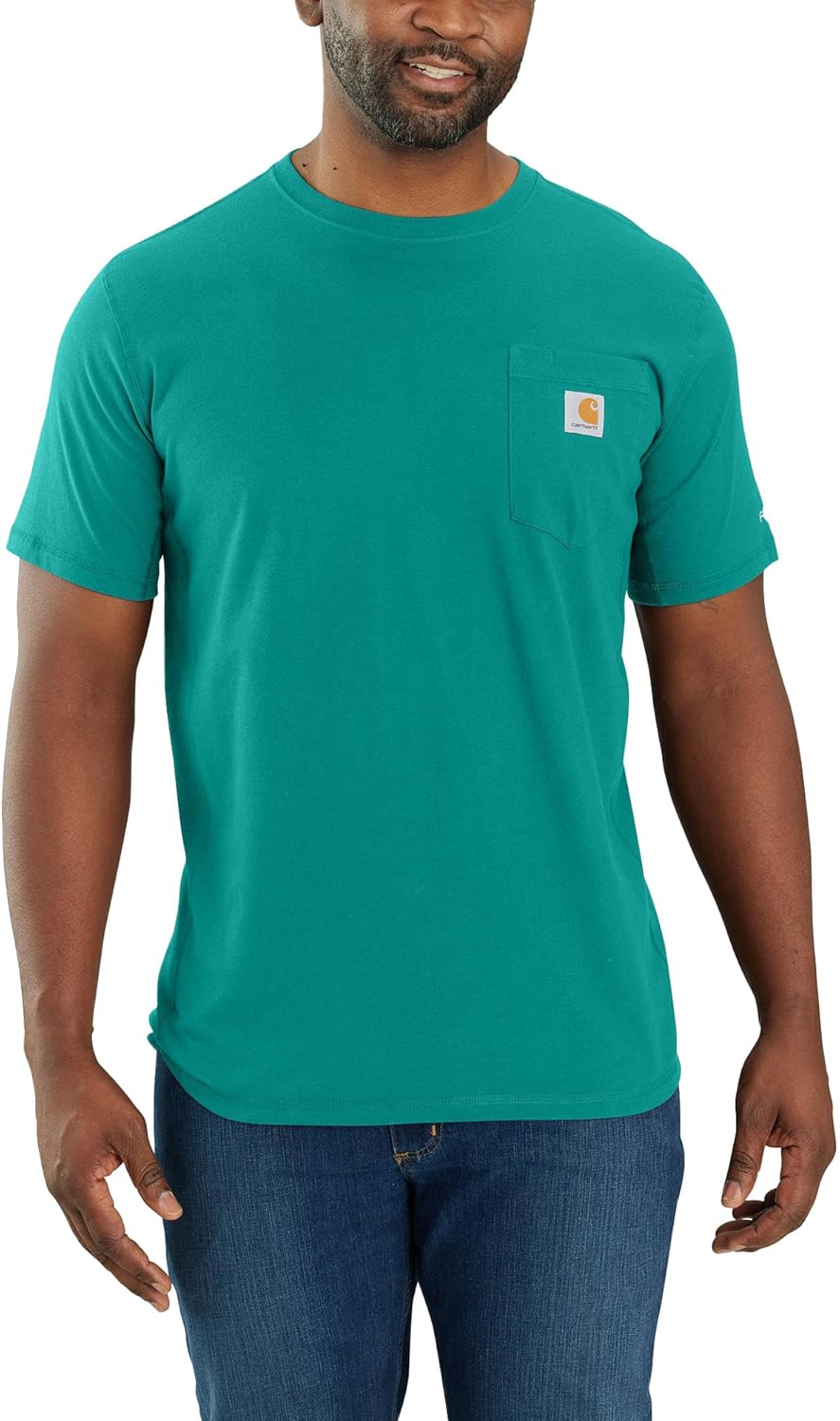 

Футболка Carhartt Mens Force, свободного кроя, средней плотности, с короткими рукавами и карманами, 104616, Dragonfly