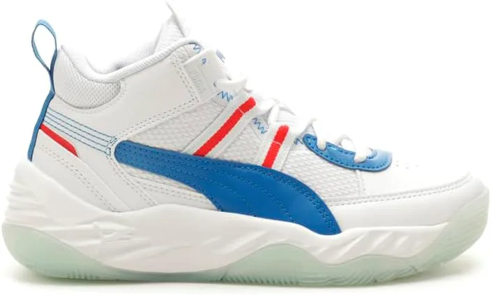 Детские кроссовки PUMA Rebound Future Next Gen на шнуровке для мальчиков, повседневные, черные, белый — фото 2