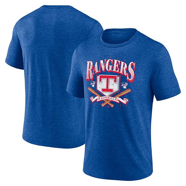 

Футболка мужская fanatics heather royal texas rangers home team tri-blend Unbranded