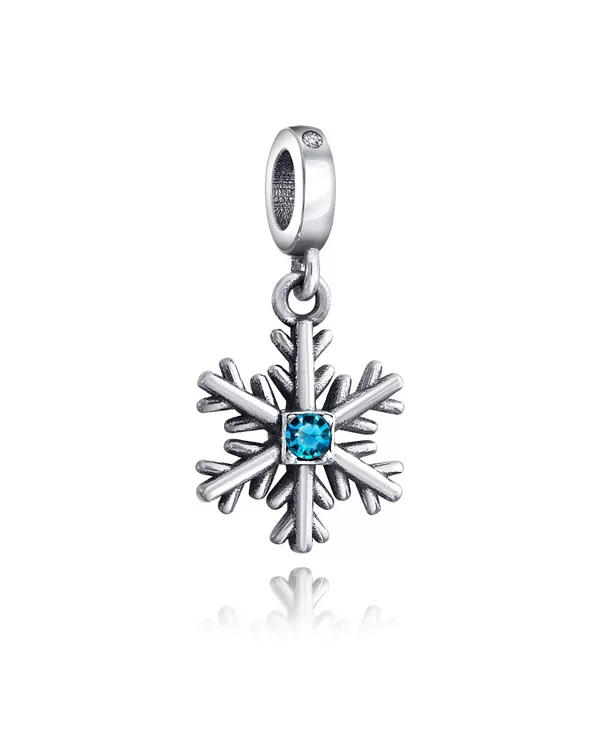 

Подвеска-Снежинка с синим зимним кристаллом, серебро 925 пробы Bling Jewelry, aqua