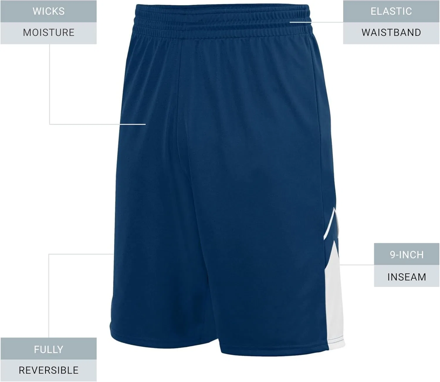 Мужская спортивная одежда Augusta Sportswear 1168, темно-синий/белый — фото 4