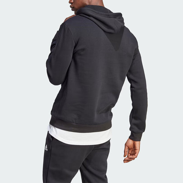 Толстовка adidas Essentials Fleece Big Logo Hoodie 'Black', черный — фото 3